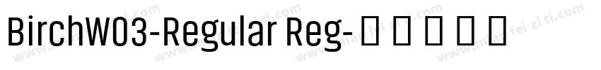 BirchW03-Regular Reg字体转换